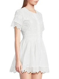 Core Margarita Embroidered Cotton Minidress