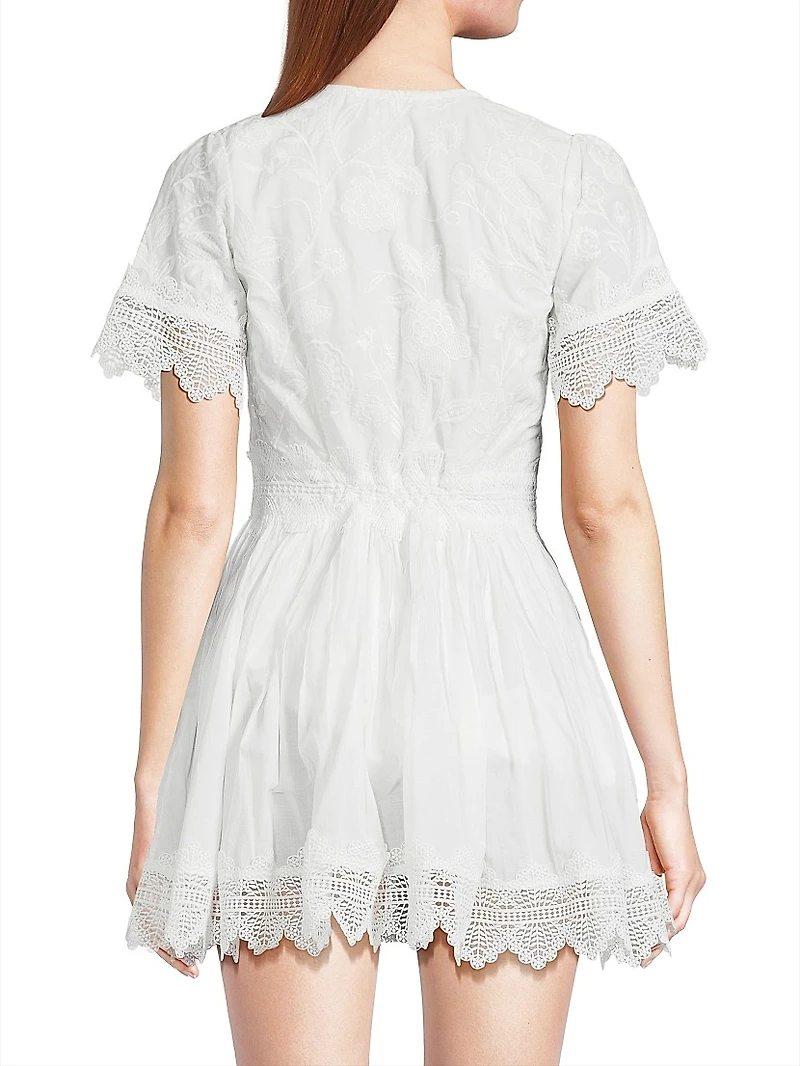 Core Margarita Embroidered Cotton Minidress