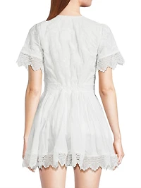 Core Margarita Embroidered Cotton Minidress
