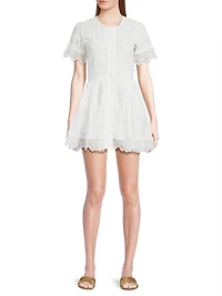 Core Margarita Embroidered Cotton Minidress