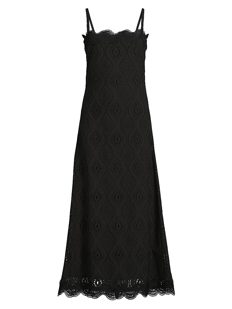 Time Thalia Cotton Sleeveless Midi-Dress