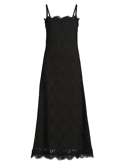 Time Thalia Cotton Sleeveless Midi-Dress