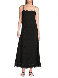 Time Thalia Cotton Sleeveless Midi-Dress