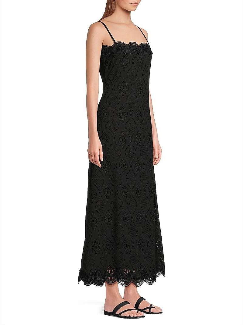 Time Thalia Cotton Sleeveless Midi-Dress