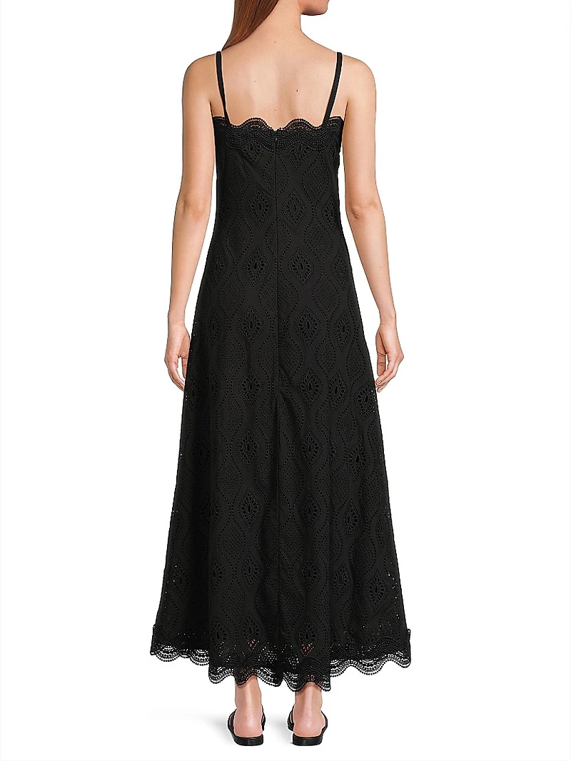 Time Thalia Cotton Sleeveless Midi-Dress