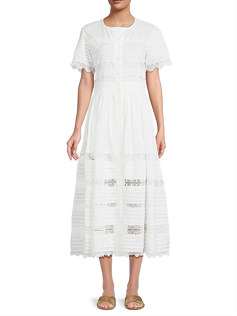 Core Camila Cotton Short-Sleeve Midi-Dress