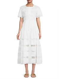 Core Camila Cotton Short-Sleeve Midi-Dress