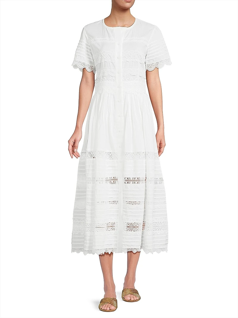 Core Camila Cotton Short-Sleeve Midi-Dress