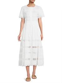 Core Camila Cotton Short-Sleeve Midi-Dress