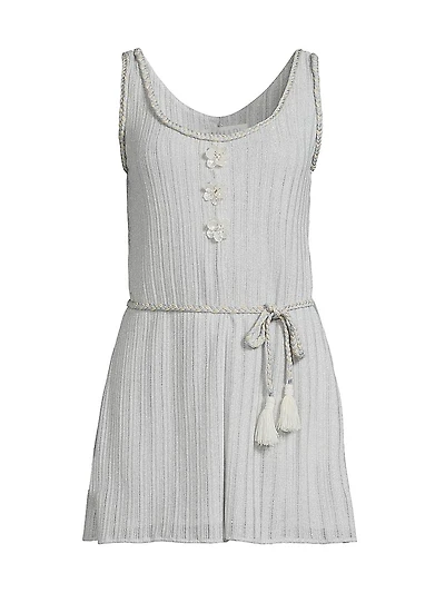 Time Lavinia Metallic Ribbed Jumpsuit