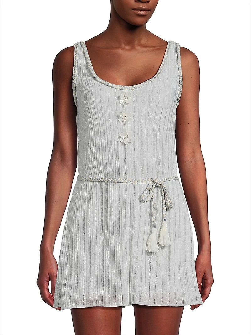 Time Lavinia Metallic Ribbed Jumpsuit