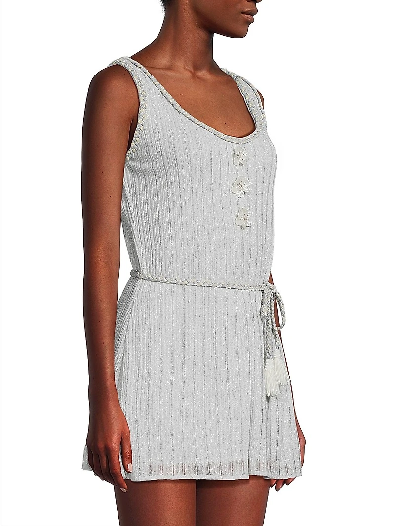 Time Lavinia Metallic Ribbed Jumpsuit