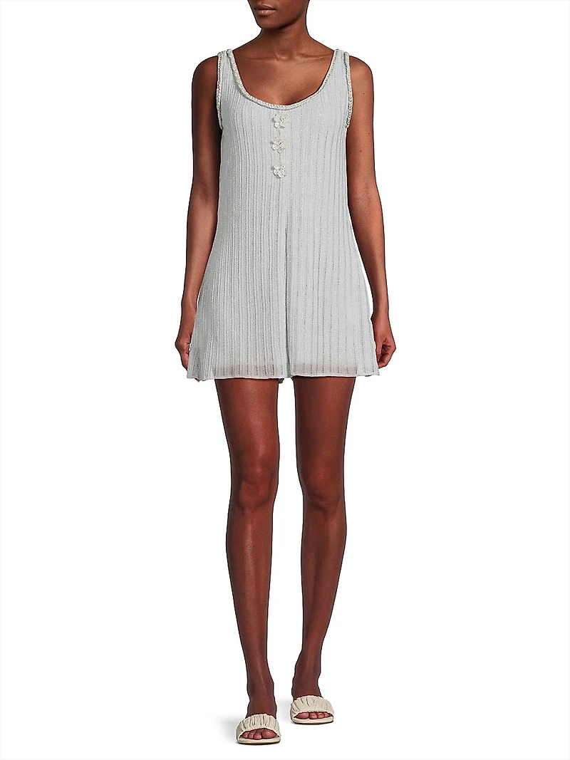 Time Lavinia Metallic Ribbed Jumpsuit