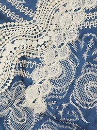 Time Adaline Embroidered Cotton Minidress