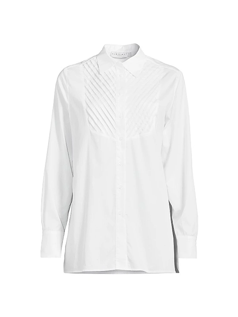 Kaliyah Pleated Cotton Shirt