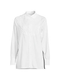 Kaliyah Pleated Cotton Shirt