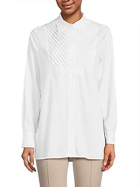 Kaliyah Pleated Cotton Shirt