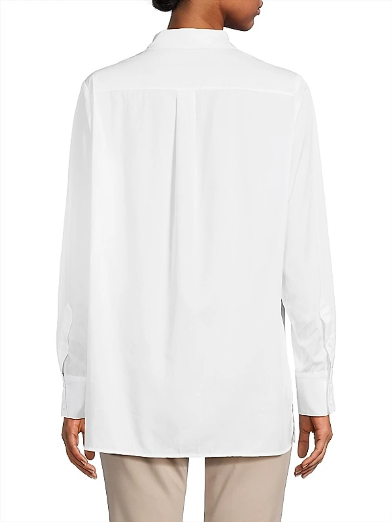 Kaliyah Pleated Cotton Shirt