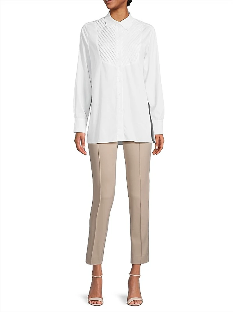 Kaliyah Pleated Cotton Shirt