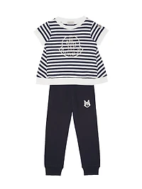 Little Girl's & Striped Cotton T-Shirt