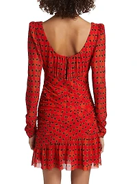 Krista Geometric Square-Neck Minidress