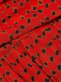 Krista Geometric Square-Neck Minidress