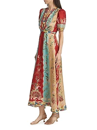 Tabitha Printed Silk Maxi Dress