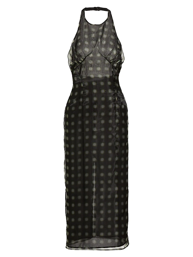 Zita Polka Dot Halter Midi-Dress