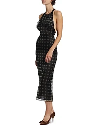 Zita Polka Dot Halter Midi-Dress