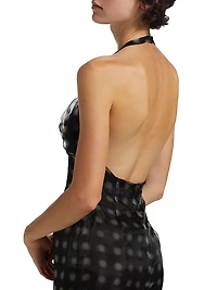 Zita Polka Dot Halter Midi-Dress
