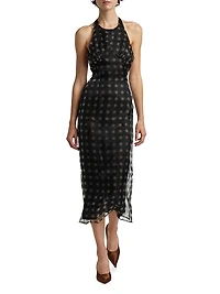 Zita Polka Dot Halter Midi-Dress
