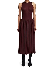 Axar Jersey Sleeveless Midi-Dress