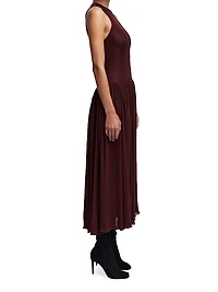 Axar Jersey Sleeveless Midi-Dress