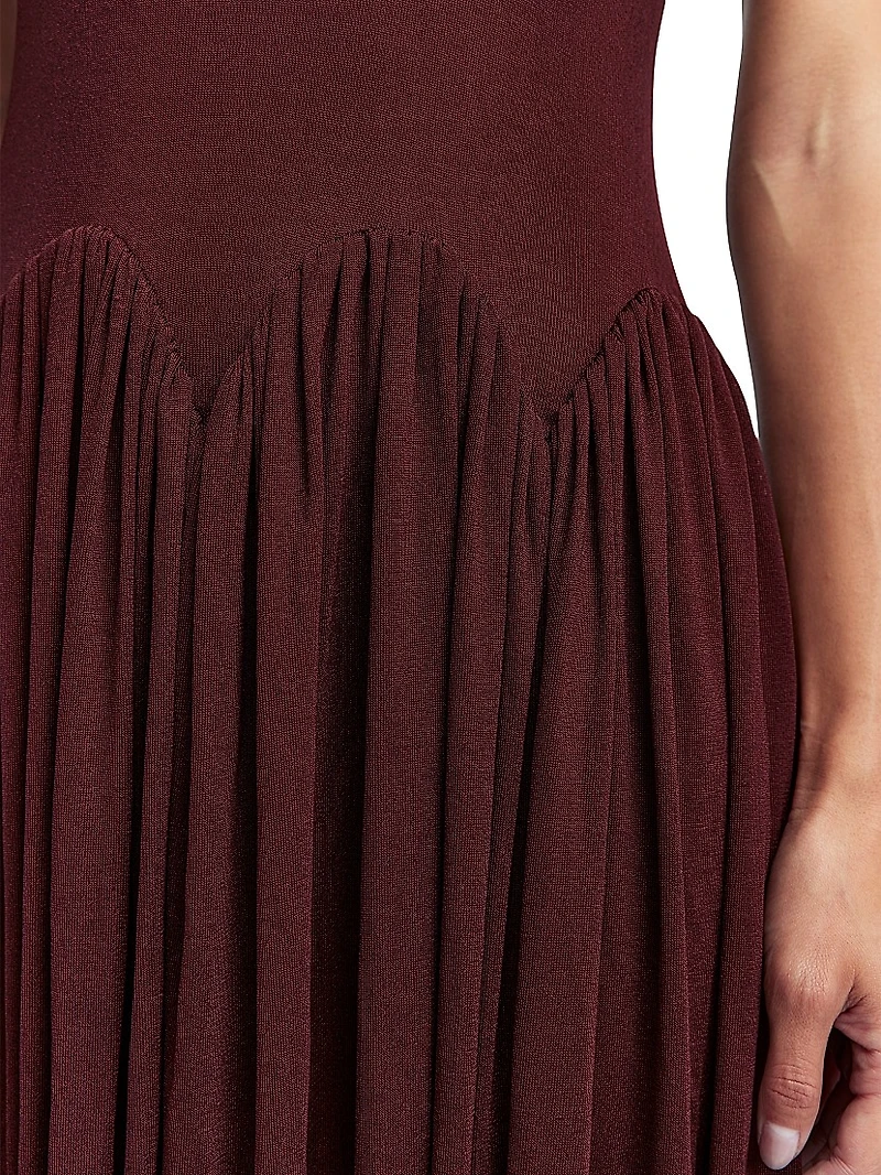 Axar Jersey Sleeveless Midi-Dress