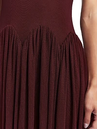 Axar Jersey Sleeveless Midi-Dress