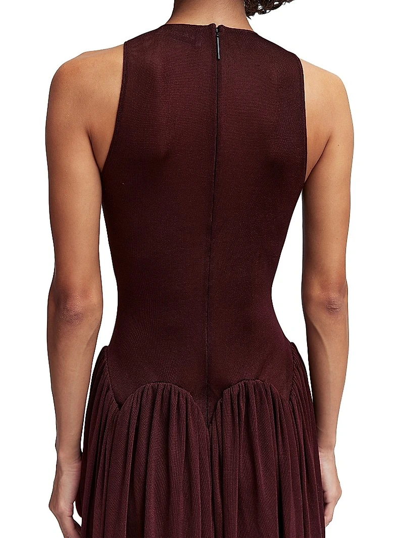 Axar Jersey Sleeveless Midi-Dress