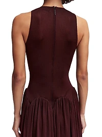 Axar Jersey Sleeveless Midi-Dress