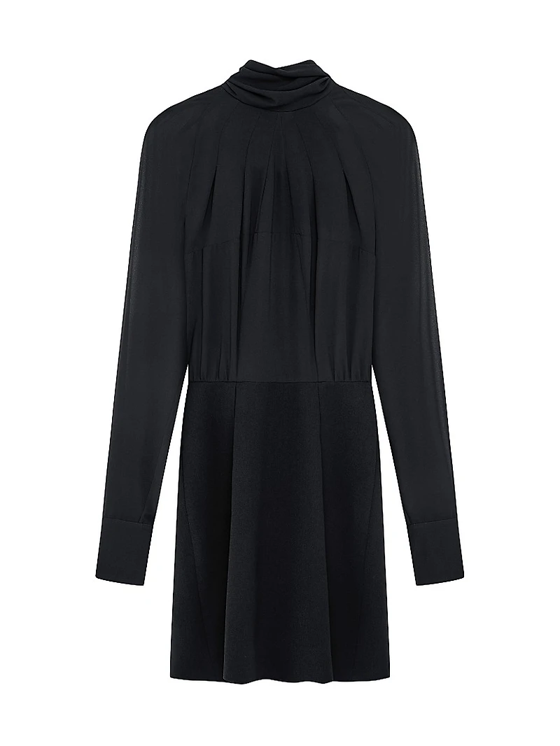 Sig Neck-Tie Minidress