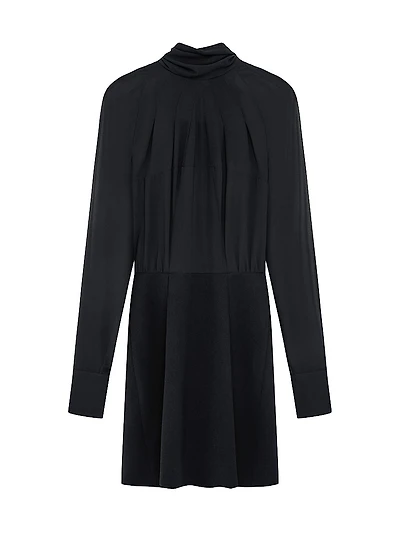 Sig Neck-Tie Minidress
