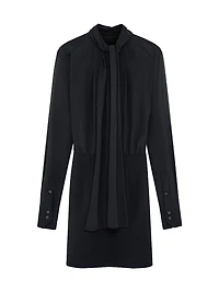 Sig Neck-Tie Minidress