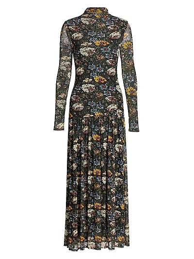 Mirabelle Floral Long-Sleeve Maxi-Dress