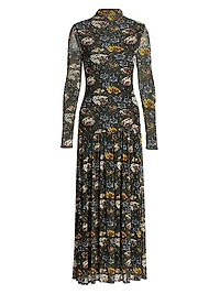 Mirabelle Floral Long-Sleeve Maxi-Dress