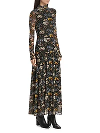 Mirabelle Floral Long-Sleeve Maxi-Dress