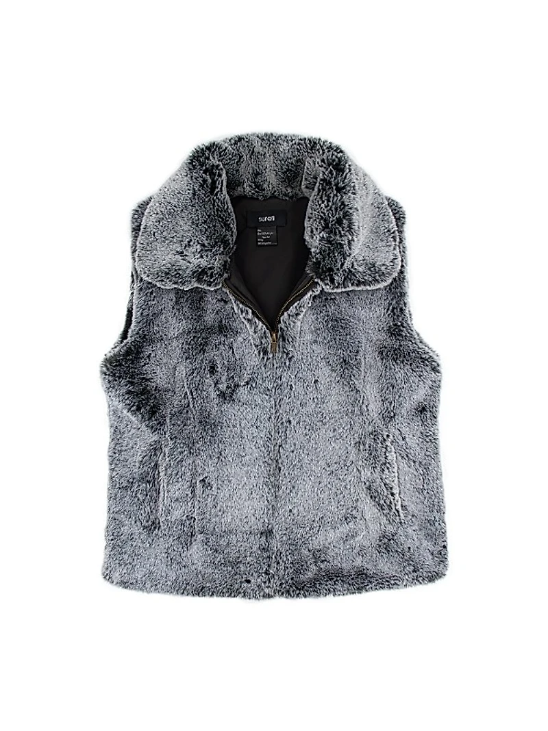 Faux Fur Zip-Up Vest