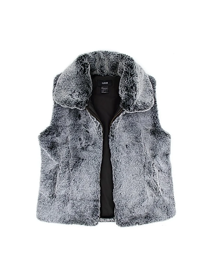 Faux Fur Zip-Up Vest