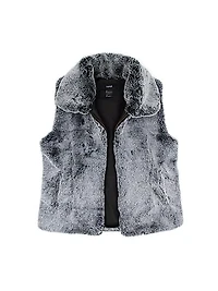 Faux Fur Zip-Up Vest