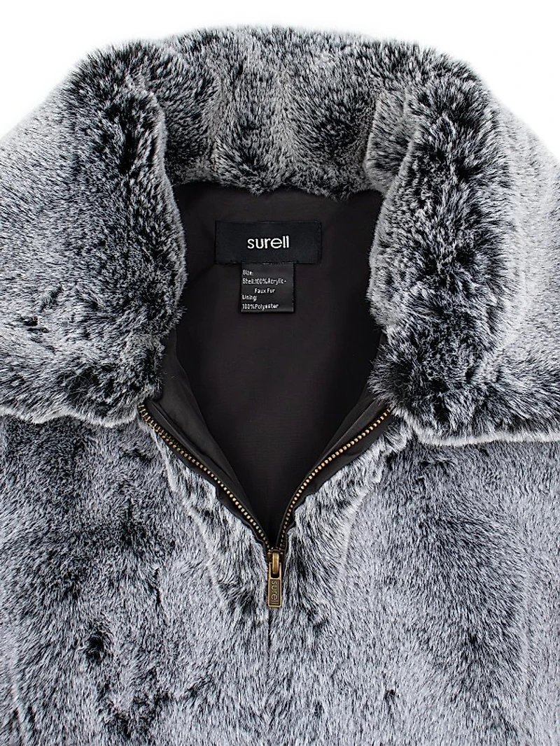 Faux Fur Zip-Up Vest