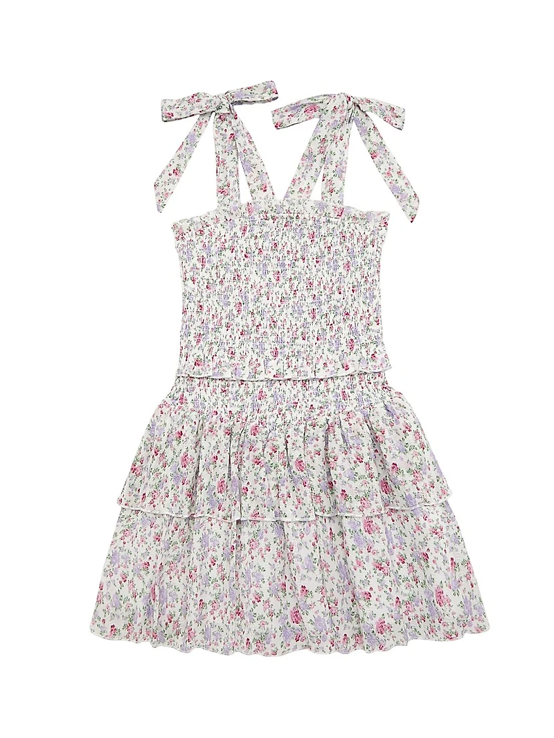 Girl's Emerson Tie-Shoulder Dress