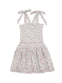 Girl's Emerson Tie-Shoulder Dress