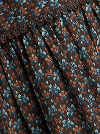 Aderyn Floral Short-Sleeve Midi-Dress